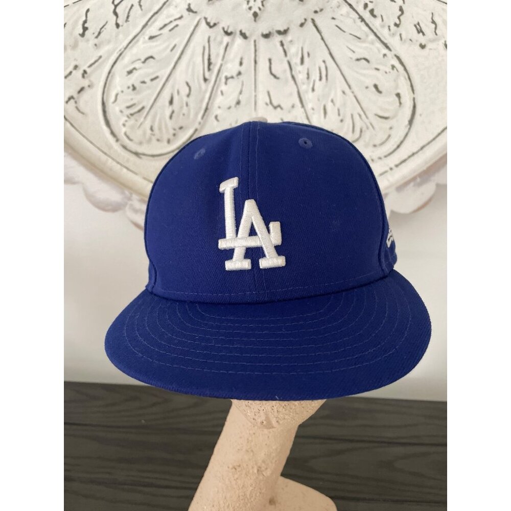 NEW ERA 59FIFTY Los Angeles Dodgers Blue Fitted Baseball Cap Size 7 1/2